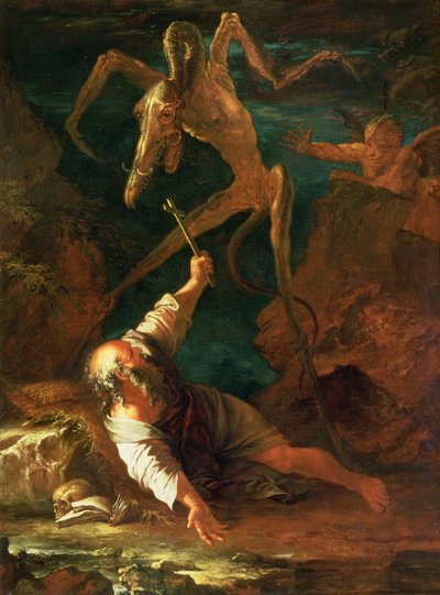 A tentação de Santo Antônio de Salvator Rosa